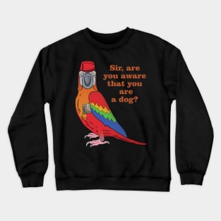 Funny Parrot Wearing a Fez Crewneck Sweatshirt